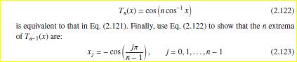 This problem studies the evaluation of Chebyshev polynomials and their extrema, known as Chebyshev...-2