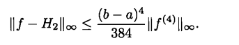 Show that the error in cubic Hermite interpolation at the nodes x = a and x = b is given by