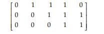 Find the horizontal and vertical projections for the following binary image: