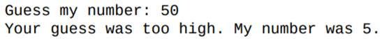 Write a function that chooses a random number between 1 and 100, prompts for a guess, and prints...