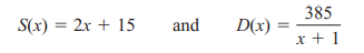 SUPPLY AND DEMAND Producers will supply x units of a certain commodity to the market when the price...