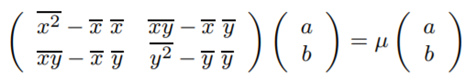 Derive the eigenvalue problem from the generative model for total least squares. This is a simple...