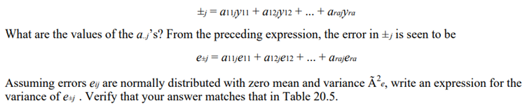 For a single-factor design, suppose we want to write an expression for ±j in terms of ’s:-2