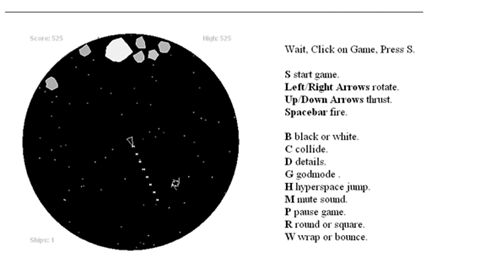 A round world If you look at our online Java version of the Asteroids game at...