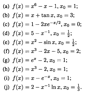 Do three iterations of Newton