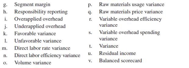 Matching Following are a number of key terms and concepts introduced in the chapter, along with a...-2