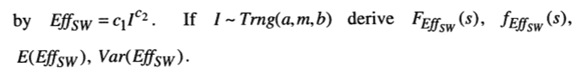 Suppose the development effort EJf”w for a software project is define