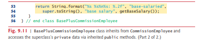 In Figs. 9.10–9.11 methods earnings and toString each call various get methods within the same...-5