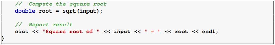 In Listing 8.2 (standardsquareroot.cpp), what does the main function do while the sqrt function is...-2