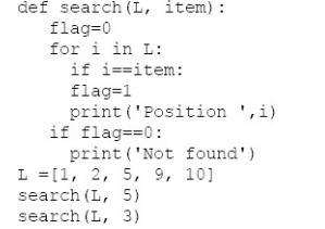 Which technique is implemented in the following code? (a) Linear search (b) Binary search (c) None...