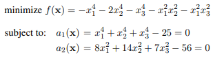 Apply Algorithm 15.1 to the minimization problem-1