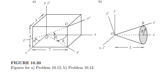 Consider the box in Figure 10.20a and determine the inertia matrix about point O, using the x 00y...