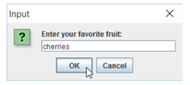 Write a program that reads in a user’s favorite fruit, and outputs it to the console.-1