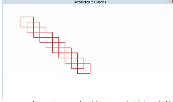 Write a program to draw a braid made of squares as shown below. You should read a user entered...