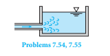 What is the head loss at the outlet of the pipe that discharges water into the reservoir at a rate...