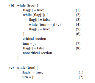 The following solutions are intended to solve the two-thread critical section problem. Thread0 and...-2