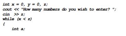 In the following program segment, which variable is the counter and which is the accumulator? Write...-1