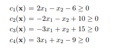 By applying Algorithm 13.8 find the minimizer of the convex problem with the objective function...-1