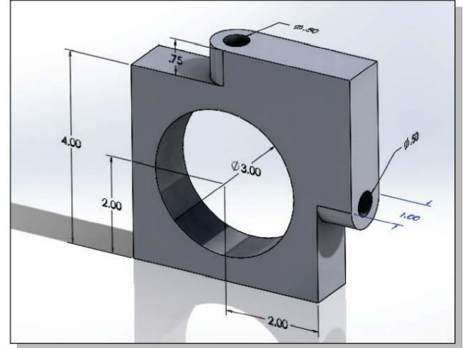 Pivot Holder (Dimensions are in inches.)