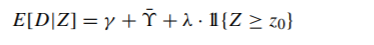 Recall the parametric model (6.23) for RDD with fuzzy designs. Imagine now one would model the...