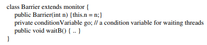 In you were asked to write a semaphore implementation of method waitB() in class Barrier. Here you...