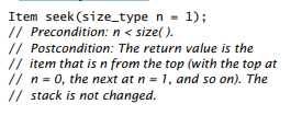 Choose one of the stack implementations from the previous project and implement an iterator that is...