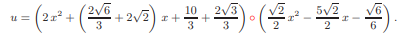 The polynomial u = x 4 -10 x 3 + 27 x 2 -10 x + 3 can be decomposed as Find an equivalent...