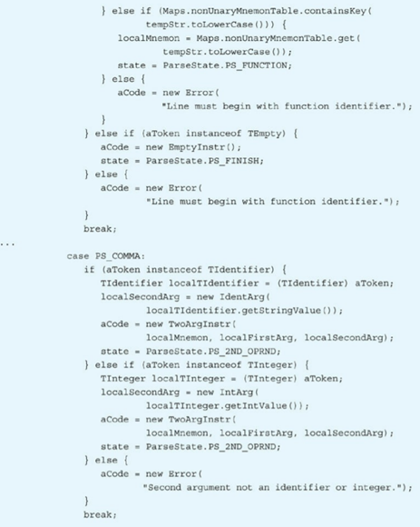 Design a grammar that describes the source language of the translator in Figure 7.47.-2