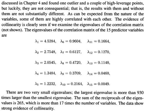 As we have seen in Section 11.14, the three no collinear subsets of predictor variables below have...-3