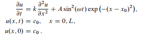 Suppose we have a diffusion problem on (0, L): Use c 0 as scale for u and a time scale as in the...-1