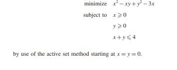 Solve the quadratic program