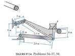 The 0.5-m link on the lift mechanism in Figure P7.54 rotates counterclockwise at a constant rate of...