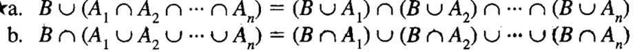 Prove that for subsets A l , A 2 . . A n and B of a set S, the following generalized distributive...-1