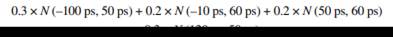 The jitter distribution at the transmit side of a communication channel can be described by a...-1