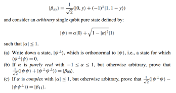 Recall the definition of the Bell basis states, | and | defined by:-3