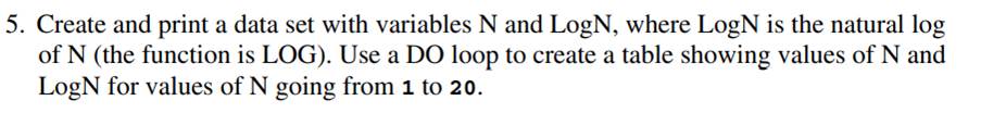 Repeat Problem 5, except have the range of N go from 5 to 100 by 5.