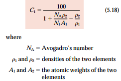 Sometimes it is desirable to be able to determine the weight percent of one element, C1 , that will...