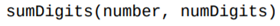 Write a function that returns the sum of the individual digits in a parameter number that has...