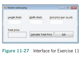 In this exercise, you create an application that can be used to estimate the cost of laying sod on a...