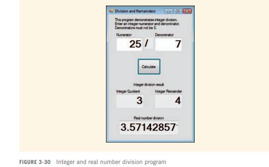 Write a program, with an interface similar to the one shown in Figure 3-30, that demonstrates...