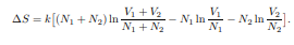 For the special case of equal densities of the two gases before separation, use (6.37) to show that...