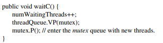 Show how to modify classes monitorSC and conditionVariable to produce a monitor with...