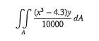 Evaluate the following area integral over the triangular element shown in Figure 5.42.-1