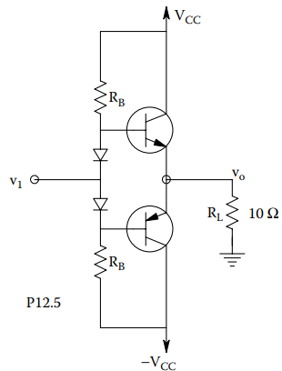 A class B, complimentary-symmetry power output stage uses...ask 4