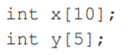 Given the declarations are x and y type equivalent in C? Given the following C declaration: if we...-1