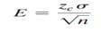 Sample Size The equation for determining the sample size can be obtained by solving the equation for...-2