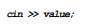 Assume value is an integer variable. If the user enters 3.14 in response to the following...-1