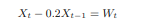 Find the MA representation of the AR (1) time series where, as before, {Wt.}t is a Gaussian white...