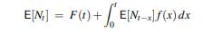 Derive the renewal equation as follows. (a) Show that E[N t |X 1 = x] = 0 for x > t. (b) Show that...