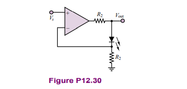 Figure P12.30 shows a simple voltage-to-current converter. Show that the current Iout through the...